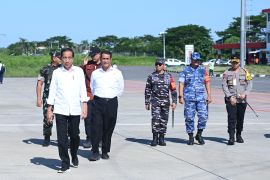 Presiden Jokowi kembali ke Jakarta setelah kunjungan kerja di NTB