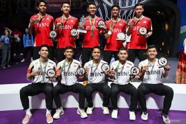 Jonatan Christie bangga bisa hapus keraguan kepada tim muda Piala Thomas 2024