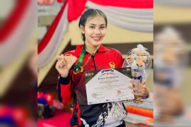 Srikandi asal Polda Babel raih medali emas dalam kejuaran Taekwondo Pangkostrad Cup 2024