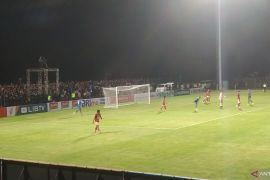 Polisi barikade jaga suporter merangsek masuk Bali United Training Center