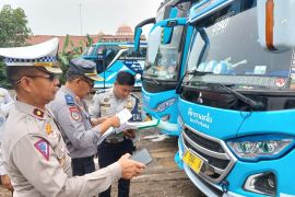 Antisipasi lakalantas, Polda Banten lakukan pengawasan bus