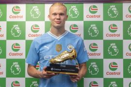 Erling Haaland menyabet gelar "Sepatu Emas"