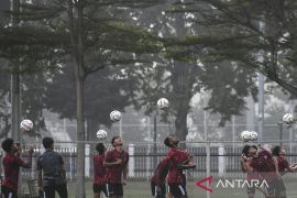 Timnas U-20 jalani latihan sebelum berangkat ke pemusatan latihan di Como, Italia