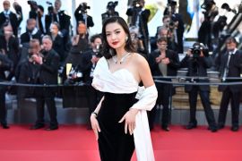 Artis Raline Shah hadir di gala premier film "Marcello Mio" di Cannes