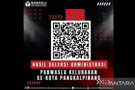 Bawaslu Pangkalpinang umumkan hasil seleksi administrasi panwaslu kelurahan