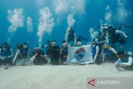 Pupuk Kaltim jaga ekosistem laut turunkan ratusan media terumbu di Maratua