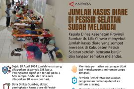 Jumlah kasus diare di Pesisir Selatan sudah melandai