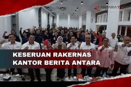Keseruan rakernas Kantor Berita Antara