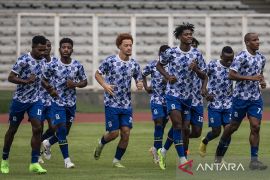 Timnas Tanzania latihan menjelang laga uji coba lawan Timnas Indonesia