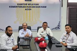 Kakanwil Kemenkumham Aceh saksikan peluncuran aplikasi pengaduan pungli