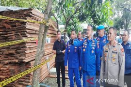 Ditpolairud Polda Kalsel bongkar bisnis kayu hasil perambahan hutan Kalteng