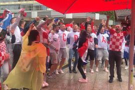 Suporter Kroasia mulai bertebaran di Berlin