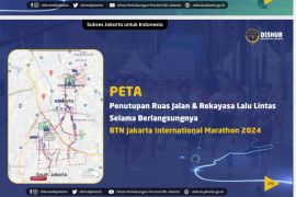 DKI akan tutup 36 ruas jalan saat berlangsungnya Jakarta Internasional Maraton 2024