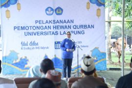 Unila laksanakan pemotongan kurban 32 sapi dan 17 kambing