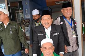 Haji asal Indragiri Hilir Riau pulang ke kampung halaman melalui jalur laut
