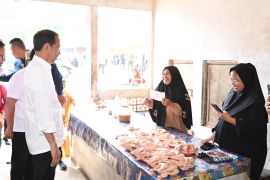 Jokowi reviews food prices in C Kalimantan's Barito district