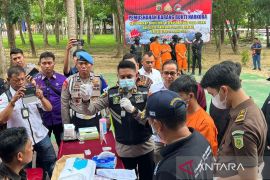 Polda Sultra musnahkan 7 Kg barang bukti sabu dan ganja