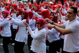 Relawan Militan ER-JI gelar Senam Sehat peringati "Harganas"