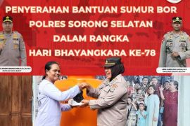 Gereja Katolik Teminabuan terima bantuan pompa air dari Polres Sorsel