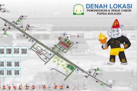 Denah lokasi Popda Aceh Timur dapat diakses dengan QR Code