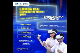 Lomba Esai Universitas Terbuka 2024 diharapkan gugah potensi menulis siswa