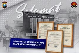 Polres Bojonegoro terima tiga sertifikat HKI dari Kemenkumham