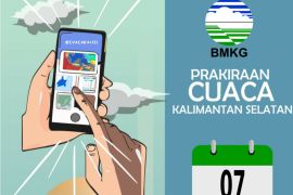 BMKG Kalsel memprediksilan 10 kabupaten/kota terjadi hujan di pagi hari
