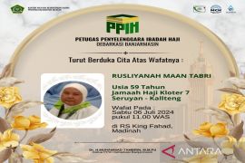 Jamaah haji Embarkasi Banjarmasin wafat jadi sepuluh orang