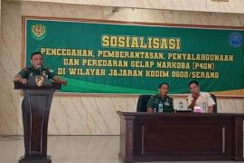Kodim 0602 Serang gelar sosialisasi P4GN cegah penggunaan narkoba