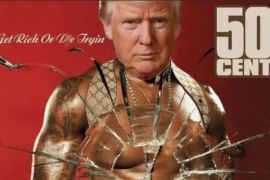 Rapper 50 Cent unggah sampul album debut bergambar Donald Trump