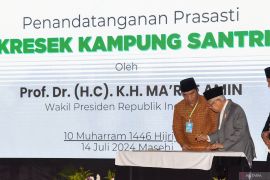 Wapres Ma'ruf Amin resmikan Kresek Tangerang jadi kampung santri