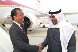 Jokowi welcomed by UAE President MBZ in Abu Dhabi