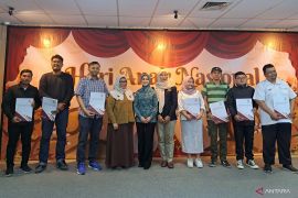 Pewarta Antara Shabrina Zakaria raih penghargaan Wartawan Ramah Anak