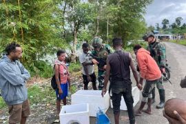 Satgas Marinir gelar Opspamtas RI-PNG di Kabupaten Yahukimo