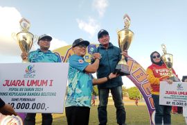 Pangkalpinang juara umum Popda XII Babel 2024 di Belitung