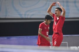 Jens Raven bawa Indonesia unggul 1-0 atas Thailand di babak pertama