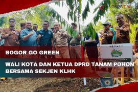 Bogor Go Green, Penjabat Wali Kota dan Ketua DPRD tanam pohon bersama Sekjen KLHK