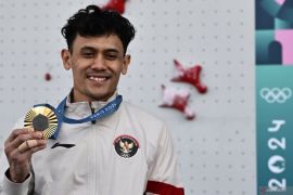 Emas pertama Indonesia di Olimpiade 2024 dari panjat tebing