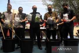 Pemusnahan sabub 19 kilogram di Polda Kalbar