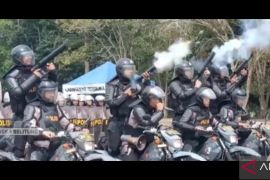 Polres Bangka Tengah gelar simulasi sispamkota amankan pilkada