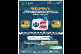 Formasi CPNS Pemprov Jabar 2024 sebanyak 899 porsi, nakes 146 orang