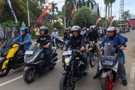 Norhasani riding bareng komunitas motor Tabalong