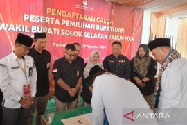 KPU Solok Selatan terima pendaftaran dua paslon Pilkada 2024