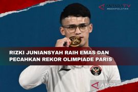 Rizki Juniansyah raih emas dan pecahkan rekor Olimpiade Paris