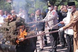 Polda Aceh musnahkan 1,2 ton ganja dan 226 kg sabu