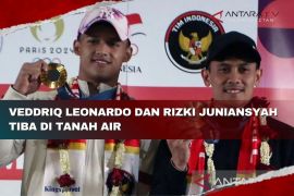 Veddriq Leonardo dan Rizki Juniansyah tiba di Tanah Air