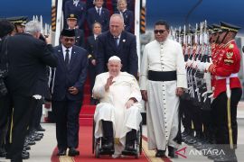 Paus Fransiskus tiba di Indonesia, langsung menuju ke Kedubes Vatikan