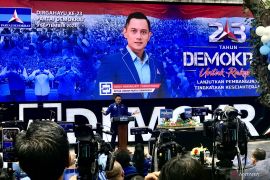 HUT Ke-23 Demokrat , AHY sampaikan akan terus tegak lurus terhadap ajaran SBY
