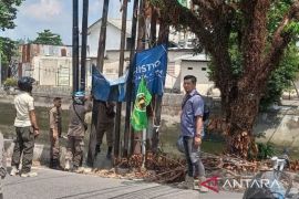 KPU dan Pemkot Pangkalpinang tertibkan APK pilkada di pohon