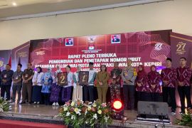 KPU Kota Kediri gelar pengundian nomor urut pasangan calon